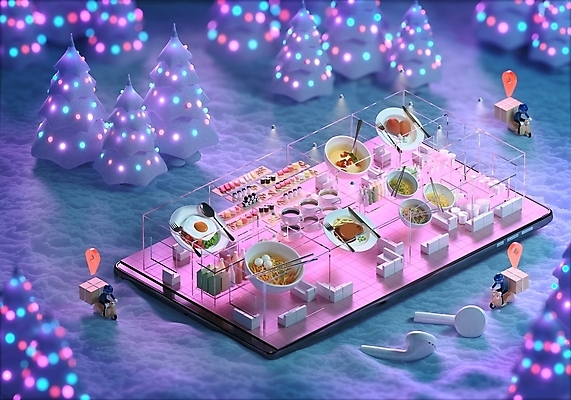 JPG 해외이미지 음식 모바일 사람없음 스마트폰 3D 스크린 어플리케이션 배달원 배달음식 해외포토 포토 직업 핸드폰 스마트기기 배달 디지털합성 파일형식 이미지허브