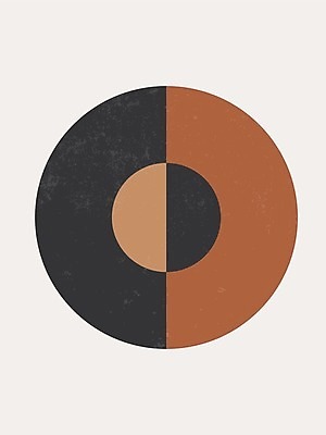 EPS 해외이미지 일러스트 사람없음 갈색 원형 그림 반전 미니멀 해외일러스트 도형 컬러 컨셉 파일형식 벡터 이미지허브