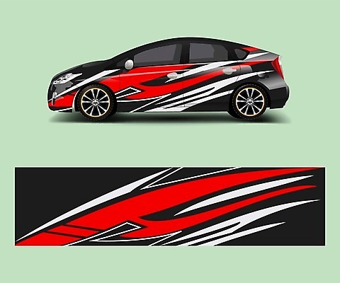 EPS 해외이미지 디자인 백그라운드 일러스트 자동차 추상 사람없음 빨간색 목업 자동차코팅 해외일러스트 육상교통 컬러 무늬 파일형식 벡터 이미지허브