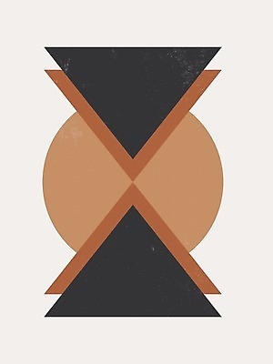 EPS 해외이미지 일러스트 사람없음 갈색 원형 삼각형 그림 미니멀 해외일러스트 도형 컬러 파일형식 벡터 이미지허브