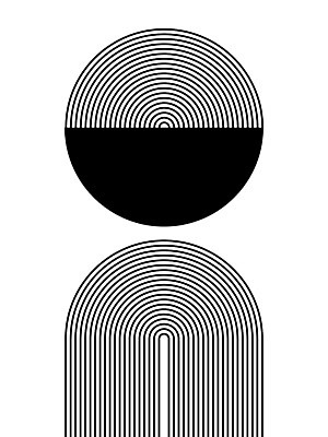 EPS 해외이미지 선 일러스트 사람없음 U 원형 그림 아치 미니멀 해외일러스트 도형 알파벳 파일형식 벡터 이미지허브