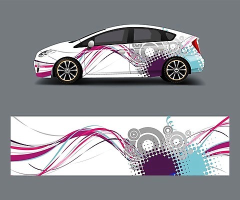 EPS 해외이미지 디자인 백그라운드 곡선 일러스트 자동차 추상 사람없음 목업 자동차코팅 해외일러스트 선 육상교통 무늬 파일형식 벡터 이미지허브