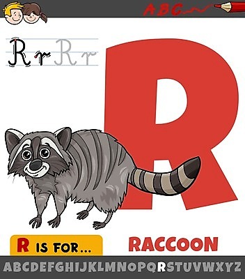 EPS 해외이미지 한마리 알파벳 영어 여자 교육 남자 얼굴 어린이 일러스트 색연필 영어교육 소녀 소년 타이포그라피 두명 빨간색 R 어린이만 라쿤 해외일러스트 문자 1 컬러 학용품 사람 신체부위 너구리 파일형식 벡터 이미지허브