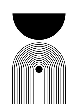 EPS 해외이미지 선 일러스트 사람없음 U 원형 그림 미니멀 해외일러스트 도형 알파벳 파일형식 벡터 이미지허브