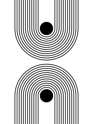 EPS 해외이미지 선 일러스트 사람없음 U 원형 그림 미니멀 해외일러스트 도형 알파벳 파일형식 벡터 이미지허브