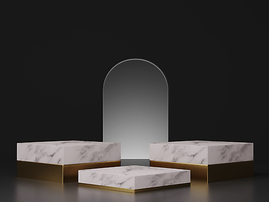 포토 JPG 해외이미지 사람없음 금속 사각형 검은색 금색 모던 아치 심플 대리석 광택 단상 미니멀 해외일러스트 도형 컬러 재료 재질 파일형식 이미지허브