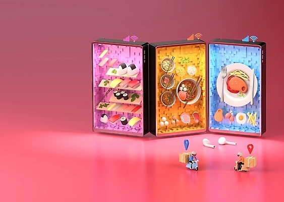 JPG 해외이미지 음식 모바일 스테이크 사람없음 스마트폰 3D 오토바이 어플리케이션 배달원 서비스 국수 온라인 GPS 해외포토 포토 직업 서양음식 핸드폰 스마트기기 바이크 면류 디지털합성 파일형식 이미지허브