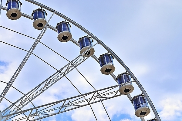 포토 JPG 해외이미지 주간 하늘 사람없음 야외 놀이공원 대관람차 해외포토 자연요소 테마파크 놀이기구 파일형식 이미지허브