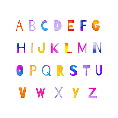 포토 JPG 해외이미지 알파벳 대문자 타이포그라피 사람없음 세트 컬러풀 물감 심볼 해외포토 문자 영어 컬러 미술도구 파일형식 이미지허브