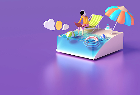 JPG 해외이미지 남자 바다 휴가 휴식 한명 앉기 성인 해변 노트북 컴퓨터 3D 파라솔 휴양지 선베드 온라인 성인남자한명만 해외포토 포토 1 컨셉 의자 모션 사람 전자제품 장소 디지털합성 남자한명만 성인남자만 파일형식 이미지허브