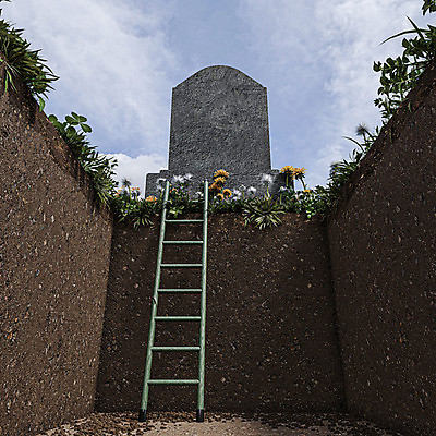 포토 JPG 해외이미지 주간 사다리 사람없음 3D 흙 무덤 오픈 구멍 장례 땅바닥 장례식 해외포토 자연요소 바닥 도구 디지털합성 파일형식 이미지허브