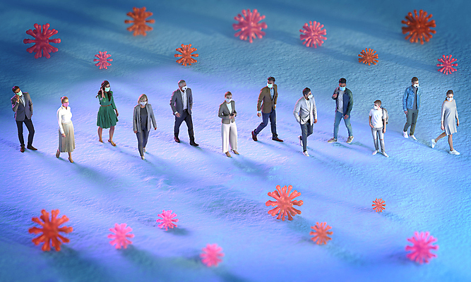 JPG 해외이미지 여자 남자 마스크 여러명 성인 3D 예방 마스크착용 전염병 성인만 코로나바이러스 해외포토 포토 다수 사람 바이러스 질병 사회이슈 디지털합성 파일형식 이미지허브