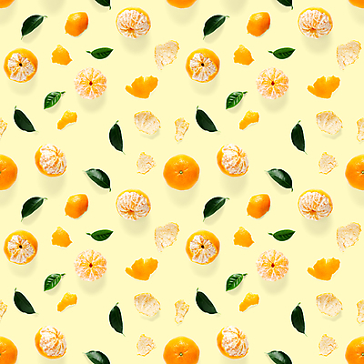 포토 JPG 해외이미지 잎 패턴 귤 사람없음 껍질 알맹이 노란배경 해외포토 식물 백그라운드 무늬 과일 노란색 파일형식 이미지허브