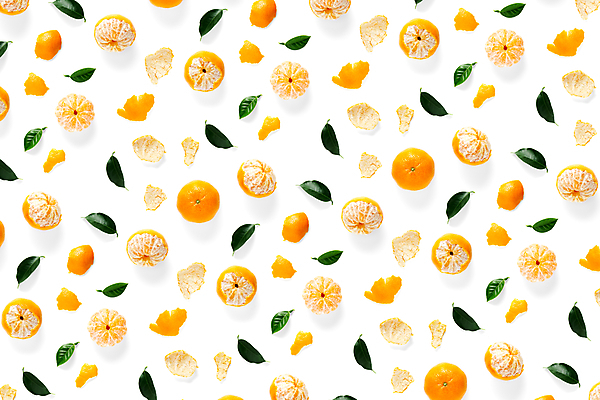 포토 JPG 해외이미지 잎 패턴 귤 사람없음 껍질 흰배경 알맹이 해외포토 식물 백그라운드 무늬 과일 흰색 파일형식 이미지허브