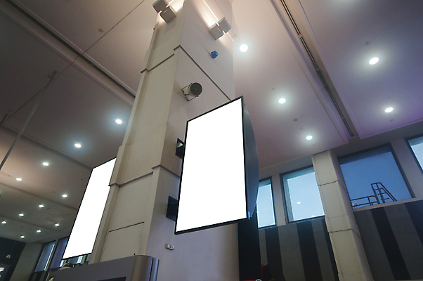 포토 JPG 해외이미지 로우앵글 간판 프레임 광고판 실내 사람없음 기둥 공항 천장 목업 해외포토 건축 뷰포인트 교통시설 알림판 내부 판 파일형식 이미지허브