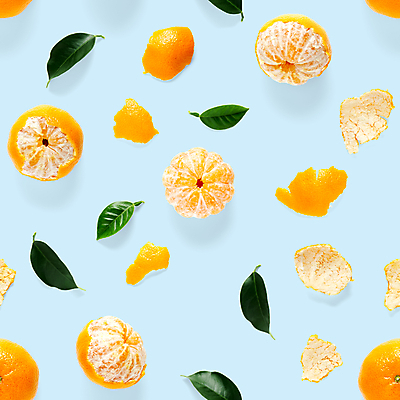 포토 JPG 해외이미지 잎 패턴 귤 사람없음 껍질 알맹이 파란배경 해외포토 식물 백그라운드 무늬 과일 파란색 파일형식 이미지허브