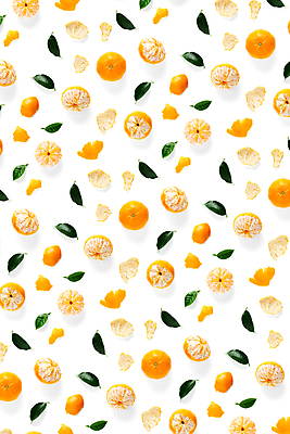 포토 JPG 해외이미지 잎 패턴 귤 사람없음 껍질 흰배경 알맹이 해외포토 식물 백그라운드 무늬 과일 흰색 파일형식 이미지허브