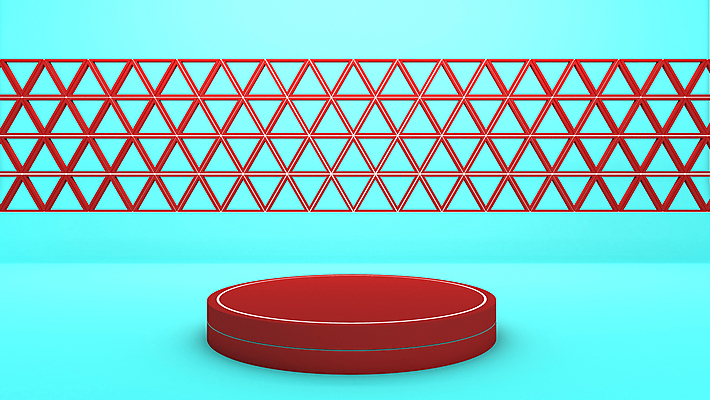 포토 JPG 해외이미지 디자인 하늘색 컨셉 추상 사람없음 그래픽 빨간색 3D 오브젝트 단상 목업 해외포토 컬러 무늬 파란색 디지털합성 파일형식 이미지허브