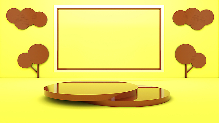 포토 JPG 해외이미지 디자인 컨셉 추상 사람없음 그래픽 갈색 노란색 3D 오브젝트 단상 목업 해외포토 컬러 무늬 디지털합성 파일형식 이미지허브