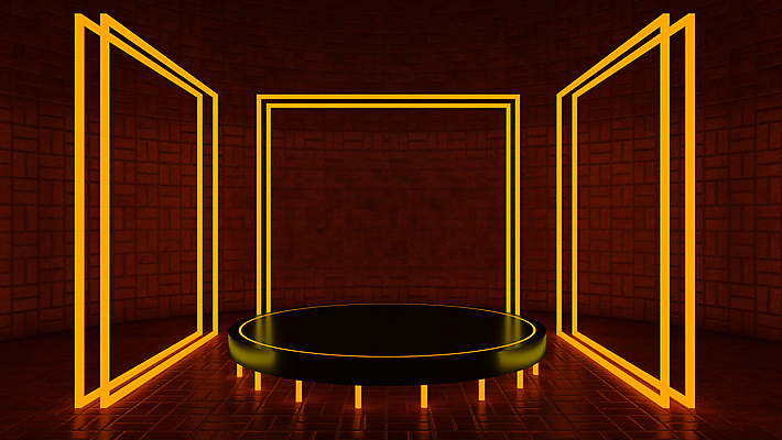 포토 JPG 해외이미지 디자인 컨셉 추상 사람없음 그래픽 노란색 3D 오브젝트 단상 목업 버건디 해외포토 컬러 무늬 빨간색 디지털합성 파일형식 이미지허브