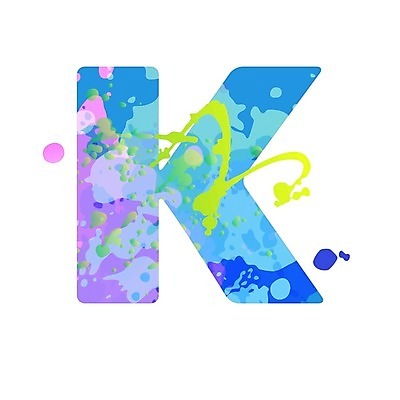 EPS 해외이미지 일러스트 대문자 타이포그라피 사람없음 컬러풀 물감 심볼 K 스플래쉬 해외일러스트 문자 알파벳 영어 컬러 미술도구 파일형식 벡터 이미지허브