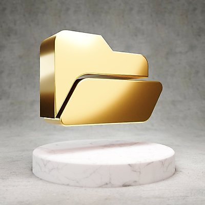 JPG 해외이미지 일러스트 사람없음 3D 디지털 금색 황금 심볼 폴더 광택 해외일러스트 컬러 디지털합성 파일 파일형식 이미지허브