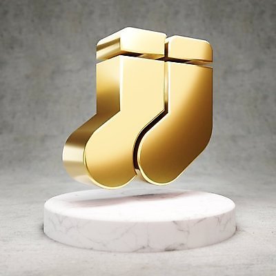 JPG 해외이미지 일러스트 양말 사람없음 3D 디지털 금색 황금 심볼 광택 해외일러스트 컬러 디지털합성 파일형식 이미지허브