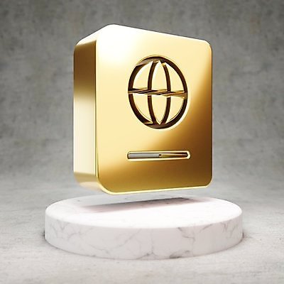 JPG 해외이미지 일러스트 사람없음 3D 디지털 금색 황금 심볼 여권 광택 해외일러스트 컬러 디지털합성 파일형식 이미지허브