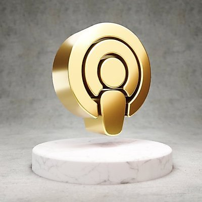 JPG 해외이미지 일러스트 사람없음 3D 디지털 금색 황금 심볼 라디오 방송 광택 해외일러스트 컬러 전자제품 디지털합성 파일형식 이미지허브