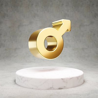 JPG 해외이미지 일러스트 사람없음 3D 디지털 금색 황금 심볼 광택 남자기호 해외일러스트 컬러 디지털합성 성별기호 파일형식 이미지허브