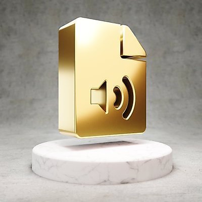 JPG 해외이미지 일러스트 사람없음 3D 디지털 금색 황금 심볼 파일 오디오 광택 해외일러스트 컬러 전자제품 디지털합성 파일형식 이미지허브