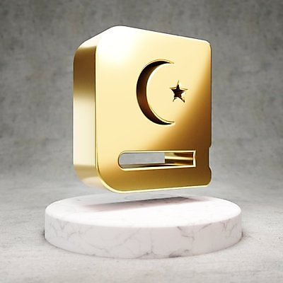 JPG 해외이미지 일러스트 사람없음 3D 디지털 금색 황금 이슬람교 심볼 광택 해외일러스트 종교 컬러 디지털합성 파일형식 이미지허브