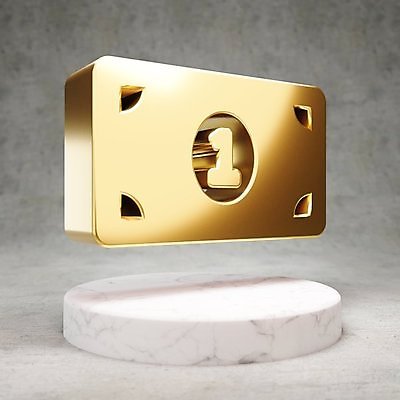 JPG 해외이미지 돈 일러스트 사람없음 3D 디지털 금색 황금 심볼 광택 계산서 해외일러스트 컬러 재산 디지털합성 파일형식 이미지허브