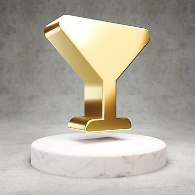 JPG 해외이미지 일러스트 잔 사람없음 3D 디지털 금색 황금 심볼 칵테일잔 광택 해외일러스트 식기 컬러 술잔 디지털합성 파일형식 이미지허브