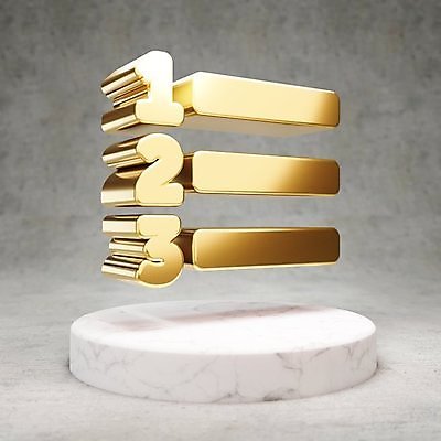 JPG 해외이미지 일러스트 사람없음 숫자 3D 디지털 금색 황금 심볼 광택 목차 해외일러스트 문자 컬러 디지털합성 파일형식 이미지허브