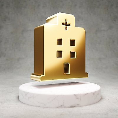 JPG 해외이미지 일러스트 병원 사람없음 3D 디지털 금색 황금 심볼 광택 해외일러스트 컬러 의학 디지털합성 파일형식 이미지허브