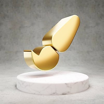 JPG 해외이미지 일러스트 사람없음 3D 디지털 금색 붓 황금 심볼 광택 해외일러스트 컬러 디지털합성 파일형식 이미지허브