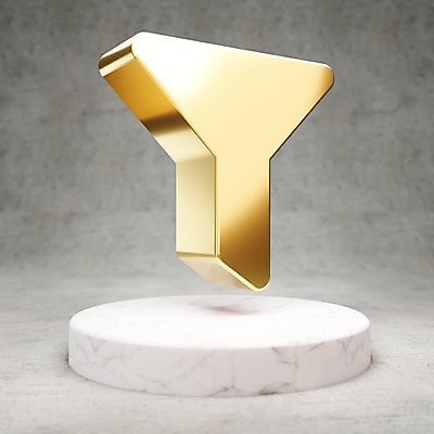 JPG 해외이미지 일러스트 사람없음 3D 디지털 금색 황금 심볼 광택 필터 해외일러스트 컬러 디지털합성 파일형식 이미지허브