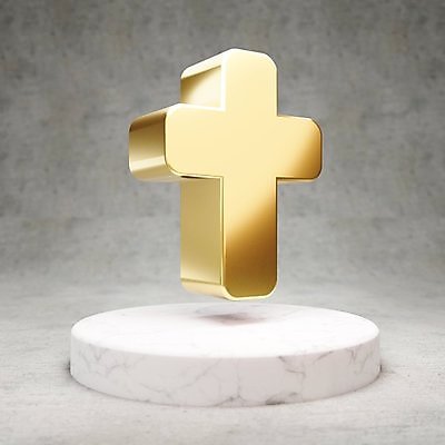 JPG 해외이미지 십자가 일러스트 사람없음 3D 디지털 금색 황금 심볼 광택 해외일러스트 컬러 디지털합성 파일형식 이미지허브