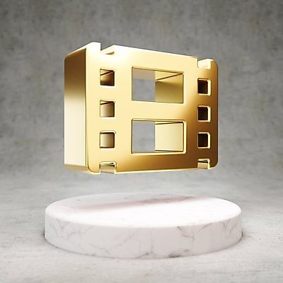 JPG 해외이미지 일러스트 사람없음 3D 디지털 금색 황금 필름 심볼 광택 해외일러스트 컬러 디지털합성 파일형식 이미지허브