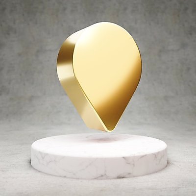 JPG 해외이미지 지도 일러스트 표시 사람없음 3D 디지털 금색 황금 심볼 위치 광택 해외일러스트 컬러 디지털합성 파일형식 이미지허브