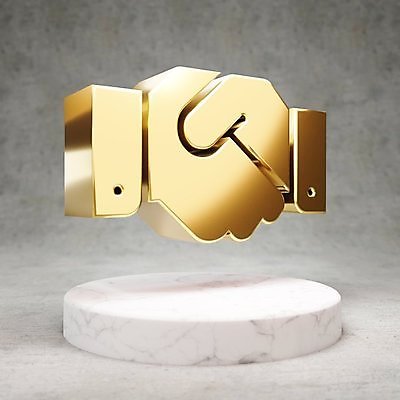 JPG 해외이미지 일러스트 악수 사람없음 3D 디지털 금색 황금 심볼 손모양 광택 해외일러스트 모양 컬러 손짓 디지털합성 파일형식 손_신체부위 이미지허브