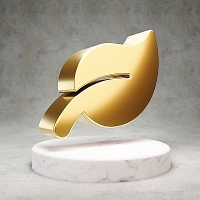 JPG 해외이미지 잎 일러스트 사람없음 3D 디지털 금색 황금 심볼 광택 해외일러스트 식물 컬러 디지털합성 파일형식 이미지허브