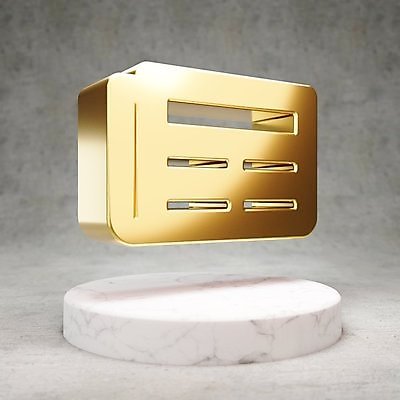 JPG 해외이미지 일러스트 사람없음 3D 디지털 금색 신문 황금 심볼 광택 해외일러스트 컬러 간행물 뉴스 디지털합성 파일형식 이미지허브