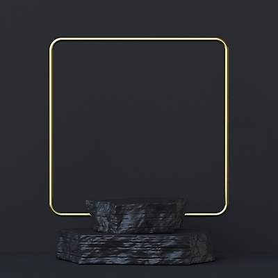 포토 JPG 해외이미지 사람없음 금속 사각형 검은색 금색 모던 심플 광택 단상 미니멀 해외일러스트 도형 컬러 재질 파일형식 이미지허브