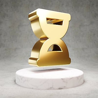 JPG 해외이미지 일러스트 사람없음 3D 디지털 금색 황금 심볼 모래시계 광택 해외일러스트 모래 시계 컬러 디지털합성 파일형식 이미지허브