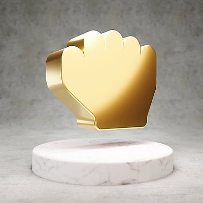 JPG 해외이미지 일러스트 사람없음 3D 디지털 주먹 금색 황금 심볼 손모양 광택 해외일러스트 모양 컬러 모션 디지털합성 파일형식 손_신체부위 이미지허브