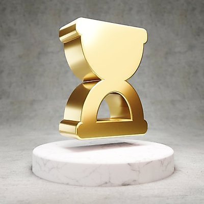 JPG 해외이미지 일러스트 사람없음 3D 디지털 금색 황금 심볼 모래시계 광택 해외일러스트 모래 시계 컬러 디지털합성 파일형식 이미지허브