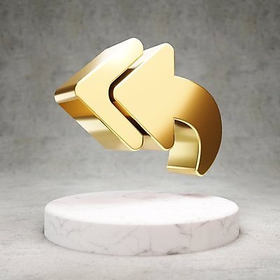 JPG 해외이미지 화살표 일러스트 사람없음 3D 디지털 금색 황금 심볼 광택 해외일러스트 컬러 디지털합성 파일형식 이미지허브