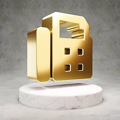 JPG 해외이미지 일러스트 사람없음 3D 디지털 금색 황금 심볼 광택 팩스 해외일러스트 컬러 사무용품 디지털합성 파일형식 이미지허브